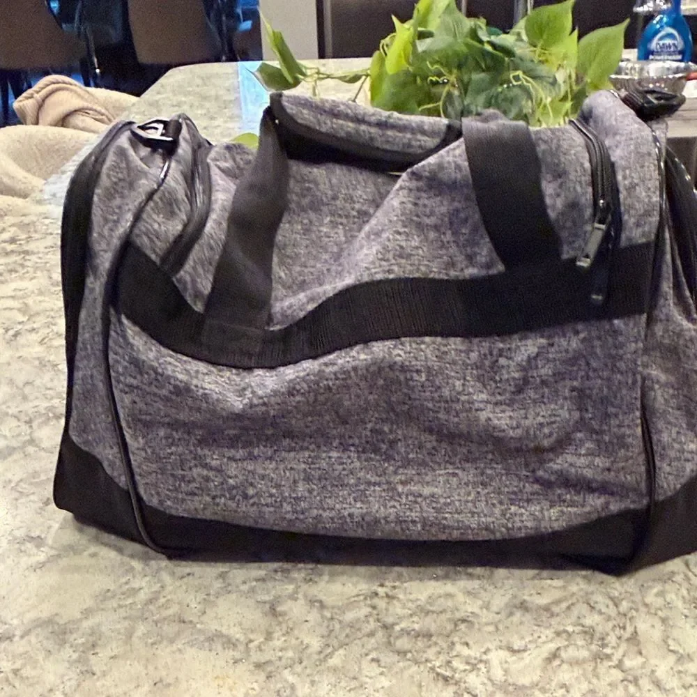 Adidas Black and Gray Men's Duffel Bag